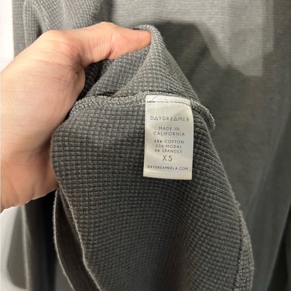 Daydreamer for Free People Waffle Knit Studded Long Sleeve Shirt Size X-Small - Picture 7 of 7